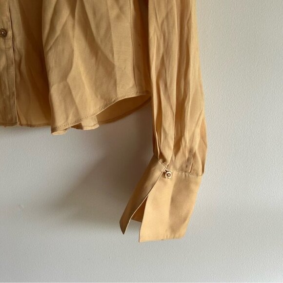 L'Académie Revolve The Bastina Top Button-Down Blouse Shirt Long Sleeve Sz L - Picture 4 of 8